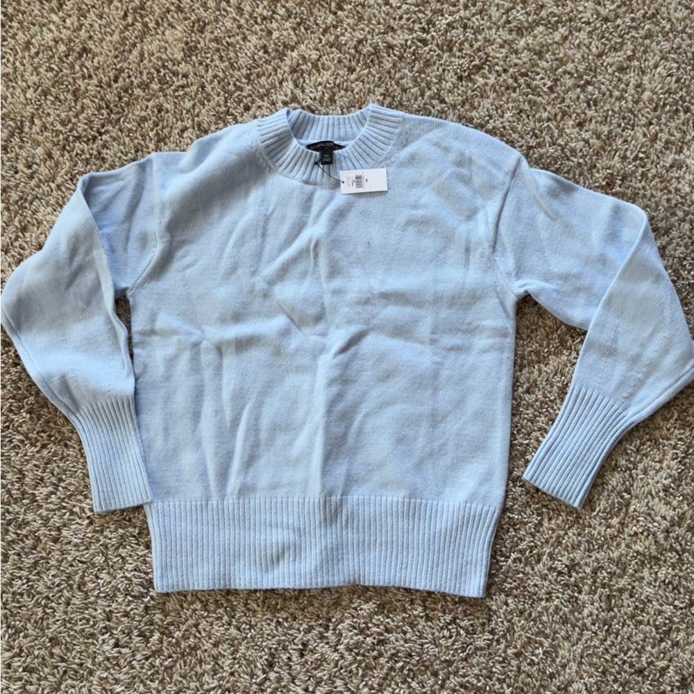 Banana Republic womens mock neck light blue sweater